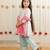 Off white printed cotton kurti set
