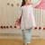 Off white printed cotton kurti set