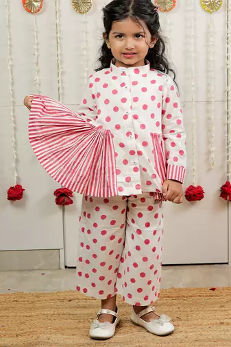 Off white printed cotton co ord set