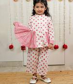 Off white printed cotton co ord set