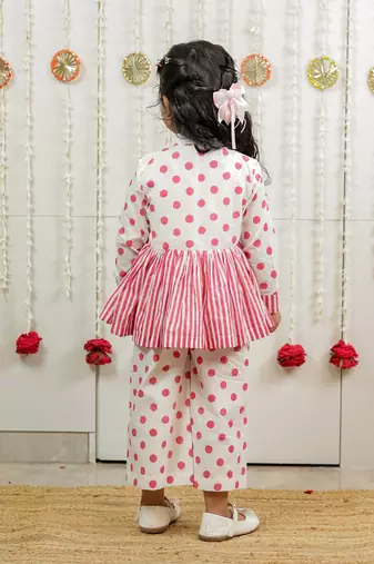 Off white printed cotton co ord set