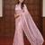 Light Pink Color Beads Work Net Saree