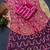 Magenta Color Beads Work Net Saree