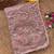 Peach Color Beads Work Net Saree