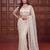 White Color Beads Work Net Saree