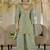 Light teal dola silk embroidered work palazzo set with dupatta