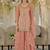 Peach dola silk embroidered work palazzo set with dupatta