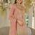 Peach dola silk embroidered work palazzo set with dupatta