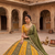 Yellow & Olive Green Embroidered Bridal Lehenga Choli for Women