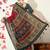red paisley print viscose  saree with unstitched blouse piece