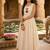 Kasavu a line gown with lotus applique work