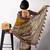 mustard orange madhubani,ethnic printed viscose  saree with unstitched blouse piece