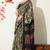 green floral printed viscose  saree with unstitched blouse piece