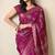 pink paisley print cotton silk saree with unstitched blouse piece