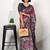 pink madhubani,ethnic printed viscose  saree with unstitched blouse piece