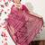 pink leaf print cotton silk saree with unstitched blouse piece