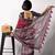 pink madhubani,ethnic printed viscose  saree with unstitched blouse piece