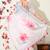 pastel pink floral printed cotton blend saree with unstitched blouse piece