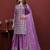 Light lavender  chinon silk  party wear embroidery sharara suit set