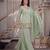 Green pista fendy crush silk party wear sharara palazzo suit set