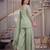 Green pista fendy crush silk party wear sharara palazzo suit set