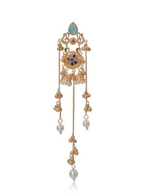 Gold Plated Floral Kashmiri Earrings 5