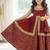 Maroon and gold embroidered lehenga choli set, festive indian ethnic wear