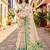 Sangam prints sky blue cotton blend woven work traditional saree