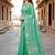Sangam prints teal green cotton blend woven work traditional saree