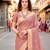 Sangam prints light pink cotton blend woven work traditional saree