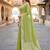 Sangam prints green cotton blend woven work traditional saree