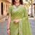 Sangam prints green cotton blend woven work traditional saree