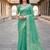 Sangam prints teal cotton blend woven work traditional saree
