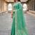 Sangam prints teal cotton blend woven work traditional saree