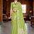 Sangam prints green cotton blend woven work traditional saree