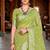 Sangam prints green cotton blend woven work traditional saree