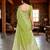 Sangam prints green cotton blend woven work traditional saree