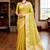 Sangam prints yellow cotton blend woven work traditional saree
