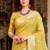 Sangam prints yellow cotton blend woven work traditional saree