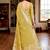 Sangam prints yellow cotton blend woven work traditional saree