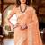 Sangam prints peach cotton blend woven work traditional saree