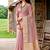 Sangam prints light pink cotton blend woven work traditional saree
