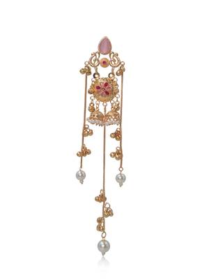 Gold Plated Floral Kashmiri Earrings 5