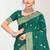 Sangam prints green cotton blend woven work traditional saree