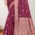 Sangam prints pink cotton blend woven work traditional saree