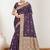 Sangam prints purple cotton blend woven work traditional saree