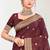 Sangam prints maroon cotton blend woven work traditional saree