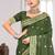 Sangam prints mehndi green cotton blend woven work traditional saree