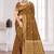 Sangam prints brown cotton blend woven work traditional saree
