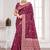 Sangam prints pink cotton blend woven work traditional saree